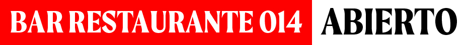 Bar Restaurante 014 abierto
